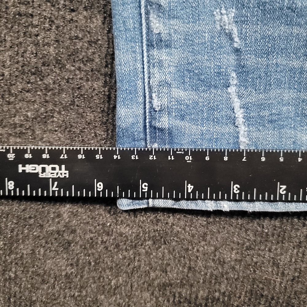 Madewell Women Slim Straight Jeans 28 Distressed Button Front - Picture 7 of 14